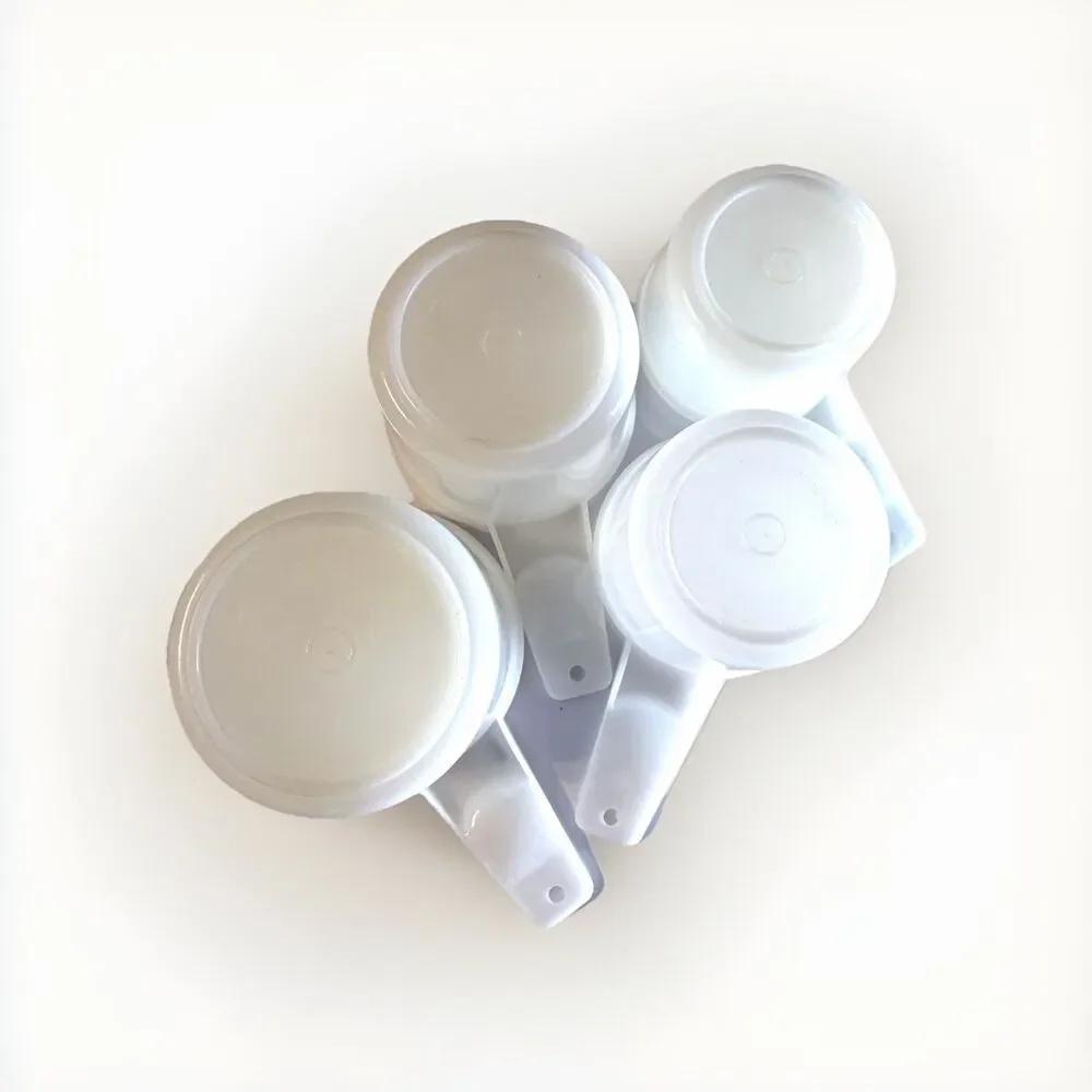 Vintage‎ Tupperware Measuring Cups Sheer White Stacking Nesting Set of 4